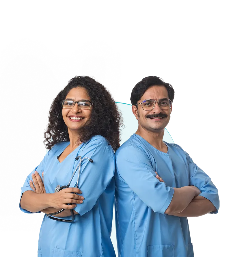 Patient Lens AI platform illustration: discharge summary workflow for hospitals